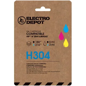 Cartouche D'encre Electro Depot Compatible Hp H 304 Noir Et Couleurs pas cher