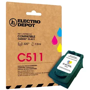 Cartouche D'encre Electro Depot Compatible Canon C 511 3 Couleurs pas cher