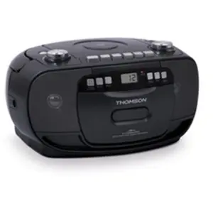 Comparateur de prix : THOMSON RK200CD - Lecteur Radio CD/Cassettes Portable - Noir
