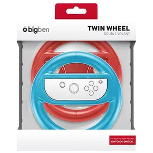 Pack de deux volants BigBen Rouge et Bleu pour Joy-Con pas cher