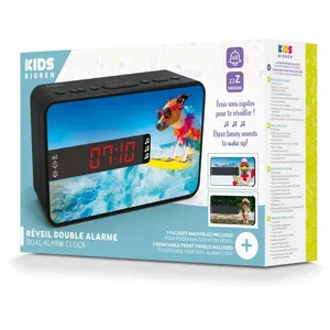 Radio-réveil, Radio Numérique à Affichage Miroir LED - Radio Numérique Double Réveil, Radio