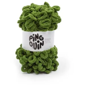 Fil fantaisie à tricoter PINGO COOL - 100GR - Pingouin Kaki Vert - Kak... pas cher