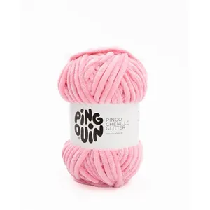 Fil velours 100GR à tricoter PINGO CHENILLE GLITTER - Pingouin - certi... pas cher
