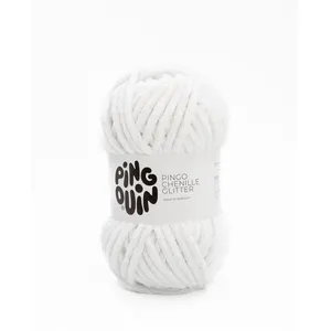 Fil velours 100GR à tricoter PINGO CHENILLE GLITTER - Pingouin - certi... pas cher