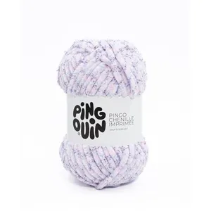 Fil velours 100GR à tricoter PINGO CHENILLE IMPRIMEE - Pingouin - cert... pas cher