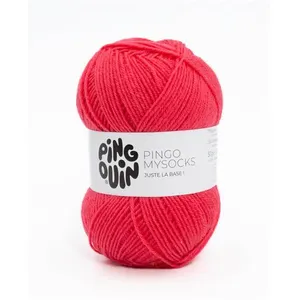 Fil spécial chaussette à tricoter PINGO MYSOCKS - Pingouin Rouge - Rou...