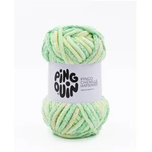 Fil velours 100GR à tricoter PINGO CHENILLE IMPRIMEE - Pingouin - cert... pas cher