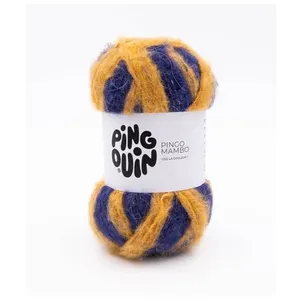 Pelote de Laine et Alpaga PINGO MAMBO - 100GR - Pingouin Indigo/miel -... pas cher