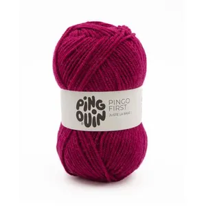 Fil à tricoter PINGO FIRST - Pingouin - certifié Oeko-Tex Raspberry vi...