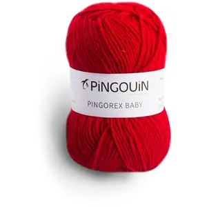 Sperenza ADG Mercatique - Pelote de laine à tricoter PINGOREX BABY - Pingouin - Rouge 144
