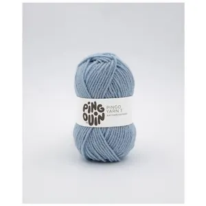 Pelote de laine à tricoter PINGO YARN 3 - Pingouin Bleu Glacier - Bleu...