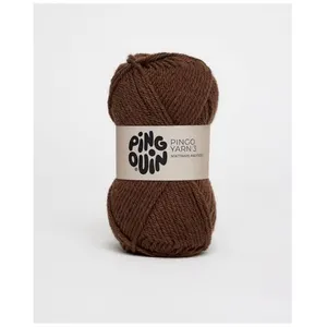PHILDAR Pingouin - Pelote de Laine PINGO YARN 3 de 50g - Laine à Tricoter - 80% ACRYLIQUE,20% LAINE - Aiguille n°5 - Couleur CHOCOLAT