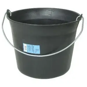 Vinmer Seau maçon - plastique - noir - 11 L pas cher