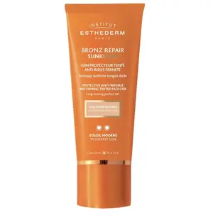 Comparateur de prix : Institut Esthederm Bronz Repair Sunkissed crème visage anti-rides soleil modéré #Or naturel