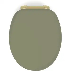 Gelco Design abattant wc samba mdf kaki déclipsable soft close