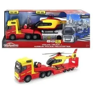 Camion avec Hélicoptère Police Majorette GS 35 cm pas cher