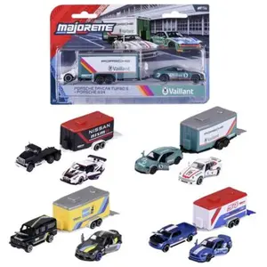 Majorette 8502003001 Racing Deluxe Trailer, 4 couleurs. - Rouler cool pas cher
