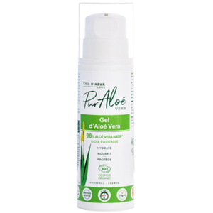 PUR ALOE Gel nettoyant démaquillant bio Aloe Vera 87% flacon 250ml pas cher