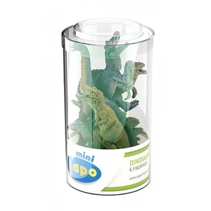 Papo- Mini Plus Dinosaures Lot 1 (Tube, 6 pcs) Figurines, 33018, Multicolore