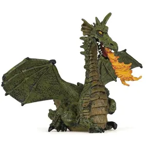 Figurine Papo dragon aile bleu flamme pas cher