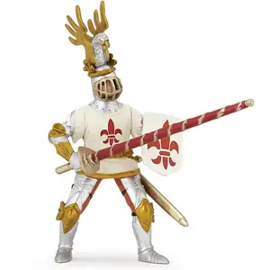 Figurine Chevalier Blanc fleur de lys - PAPO - LE MONDE MEDIEVAL - 11 cm pas cher