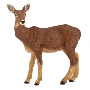 Figurine - PAPO - Biche aux aguets - Peinte à la main - Intérieur