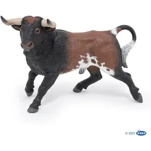 Figurine Taureau Brave - Papo - Animaux de la ferme - Marron - Pour enfant de 3 ans et plus pas cher