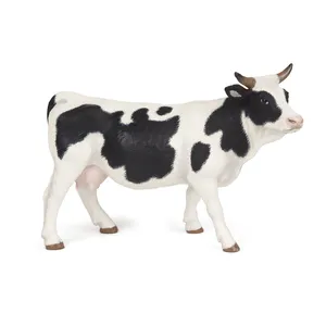 Figurine - Papo - Vache Noir Et Blanche - La Vie À La Ferme - 51148 pas cher