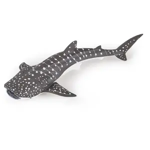 Figurine Papo Jeune requin baleine Gris et Blanc pas cher