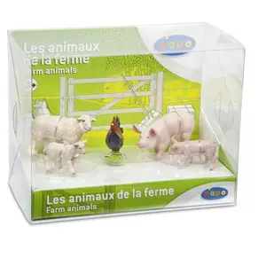 papo La Vie A La Ferme Boîte Présentoir Animaux De La Ferme 1 (5 Fig.) pas cher