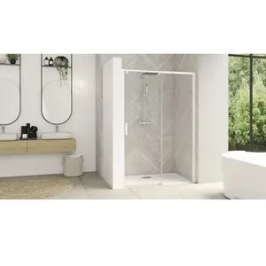 Comparateur de prix : Paroi de douche smart design c 157-170cm coulissant profilé blanc sans seuil verre transparent gauche largeur 170cm - kinedo - pa9237btneg