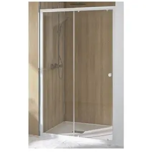Comparateur de prix : Kinedo - Porte coulissante supra iii c 140cm blanc verre transparent PA1542BTN