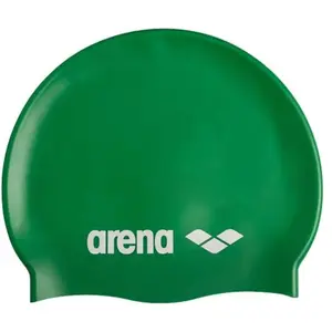 Bonnet de natation arena classic silicone vert pas cher
