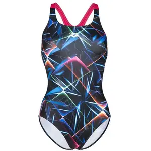 Maillot de bain 1 pièce femme Arena Pro Allover Bleu 38 005782-550 pas cher