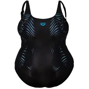 Maillot de bain 1 pièce femme Arena Imprint U Noir 3X MAG7143951 pas cher