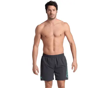 Arena - Fundamentals Logo Boxer R - Short de bain taille M, gris pas cher