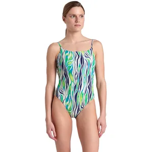 Arena Femme Women's Water Print Swimsuit Une-pièce, Zebra, M EU pas cher