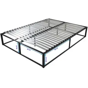 EBAC Sommier Démontable Surélevé Kit27 - 140x190 Bois - Gain De Place - Solide En Métal pas cher