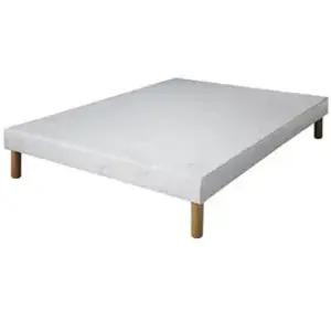 Comparateur de prix : Sommier tapissier SR9 - EBAC - Gris clair - Lattes bois - 80x200