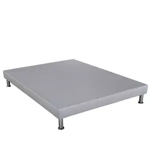 Comparateur de prix : Ebac Sommier déco SR9 - Gris clair 140x190 - Lattes bois - H.13 cm - Made in France