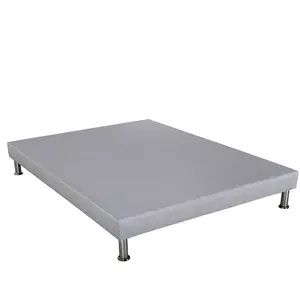 Comparateur de prix : Sommier tapissier SR9 - EBAC - Gris clair 160x200 - Lattes bois - H.13 cm