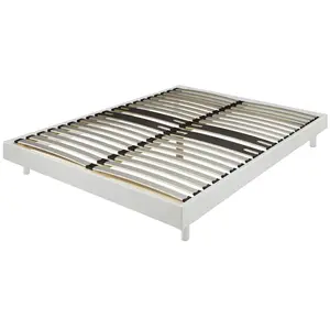Comparateur de prix : Sommier déco en Kit + pieds - Decokit 36 lattes bois - Blanc - H. 13 cm Ebac