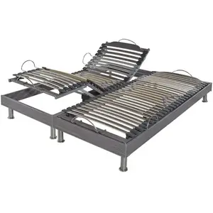Ebac Sommier Electrique 2 X 80 X 200 S62 Electrique 2x80x200 Cm Gris pas cher