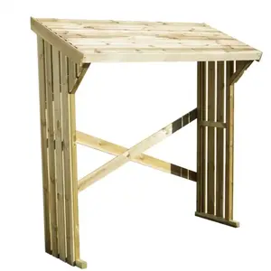 JARDIPOLYS Abri bûches OLBIA mini - 180x68xH179cm pas cher