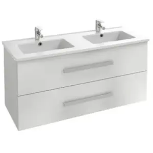 Comparateur de prix : JACOB DELAFON Meuble de salle de bain Ola Up et vasque, blanc, 118,5