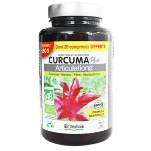 Biotechnie Curcuma Articulations 180 comprimésVendu paratida-santediscount