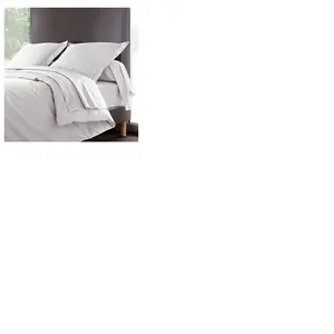 Drap percale Méline 2 LABELISSIM - Gris Perle - 180 x 290 cm pas cher