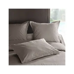 Comparateur de prix : Taie d'oreiller percale Méline 2 LABELIS SIM - Gris Cendre - 65 x 65 cm