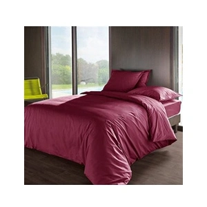 Housse De Couette Aubergine Percale De Coton 80 Fils 240x260 Cm