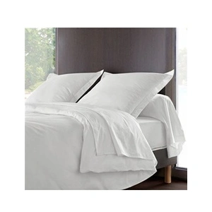 Comparateur de prix : Vent du sud Drap Plat Uni en Coton Percale, Neige, 300x270 cm